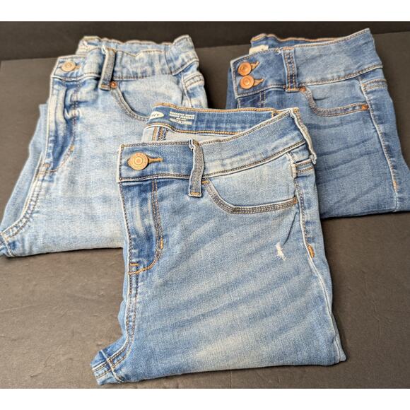 Girls Size 12 Distressed Jeans Lot Of 3 Old Navy Jordache Revery Kids Stretch - Picture 1 of 7